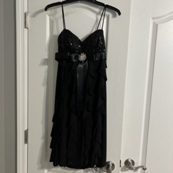 Cache Women's Dress Rhinstone Broach Bow 6 Black - Picture 1 of 16